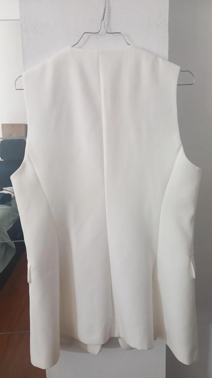 Gilet branco sem mangas Zara – Tamanho M | Colete branco – photo 3